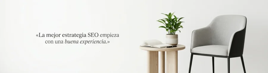 Banner editorial sobre la relación entre la experiencia del paciente y el SEO para clínicas y ópticas