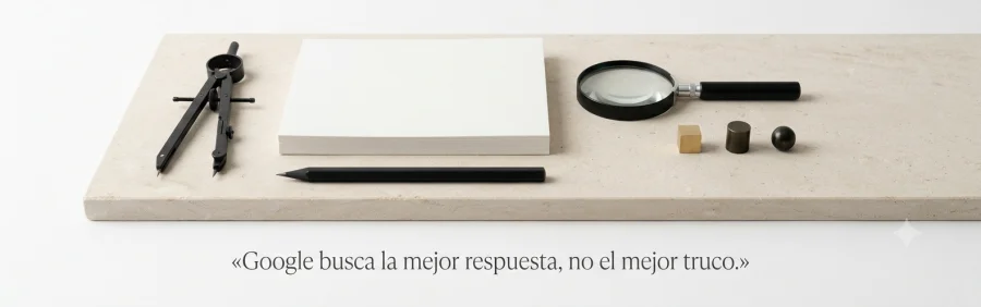 Banner editorial sobre cómo Google selecciona las clínicas y ópticas más relevantes para los usuarios