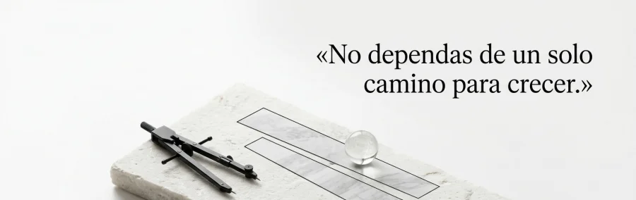 Banner editorial sobre la importancia de diversificar la visibilidad digital de una clínica u óptica