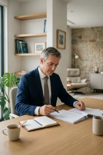 Oftalmólogo analizando información sobre las necesidades de sus pacientes