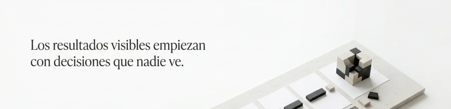 Composición editorial sobre la construcción progresiva de una estrategia digital para una óptica