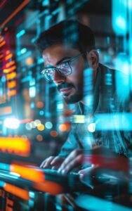 Consultor freenlance realizando tareas de mantenimiento a sitio web de óptica