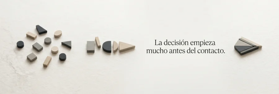 Banner editorial sobre cómo la decisión del paciente comienza antes de pedir una cita