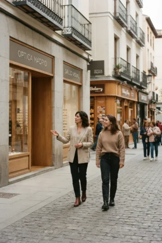 Óptica física como ejemplo de una relación real entre negocio y localidad